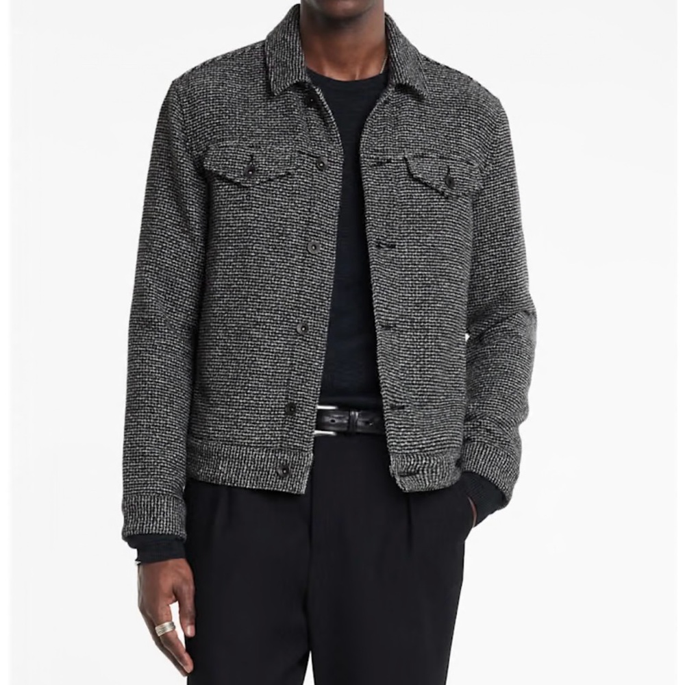$498 NWT John Varvatos Evans Trucker Jacket 48 Men's M Coat Wool Corduroy New